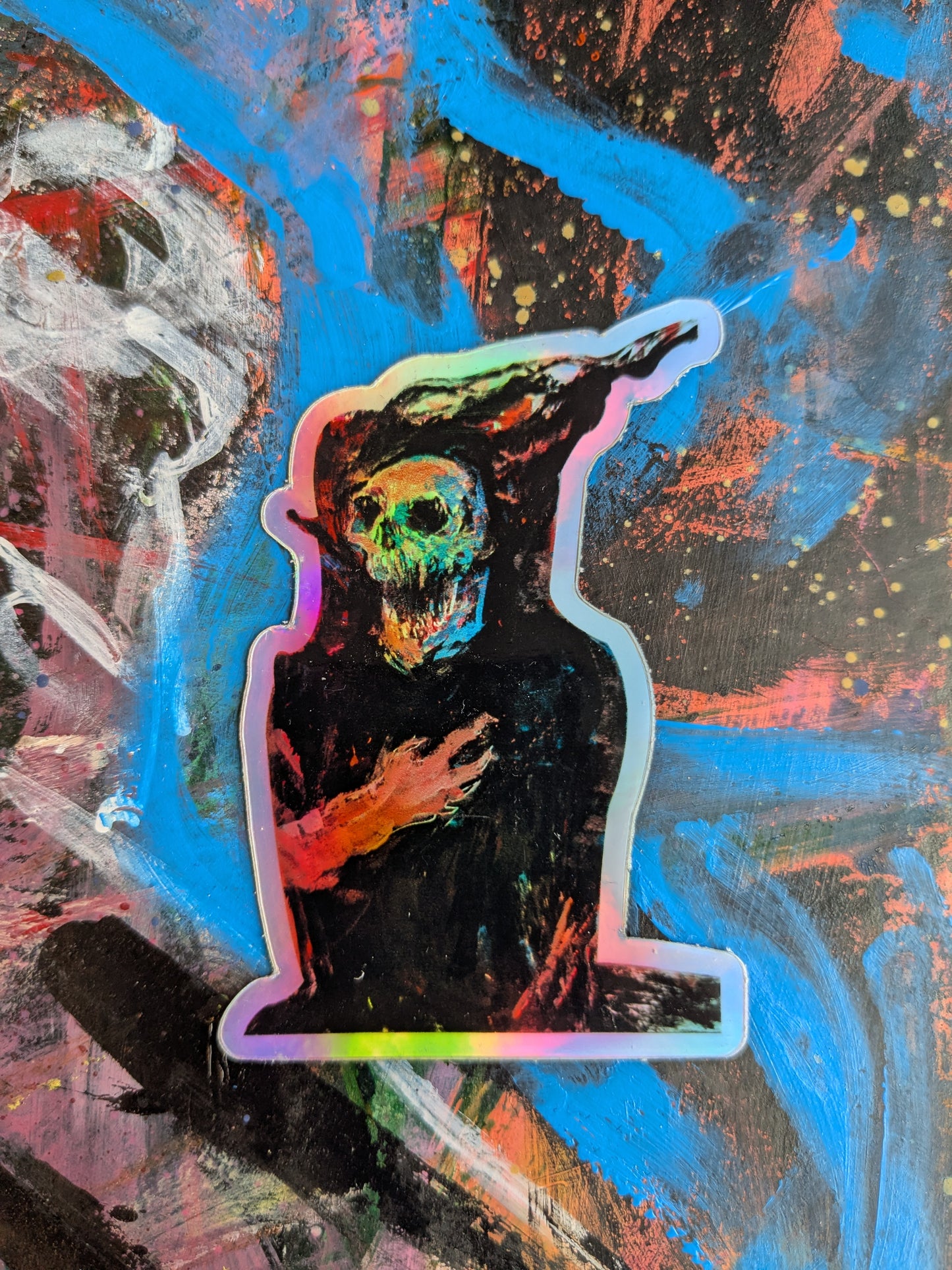 Skull, holo sticker