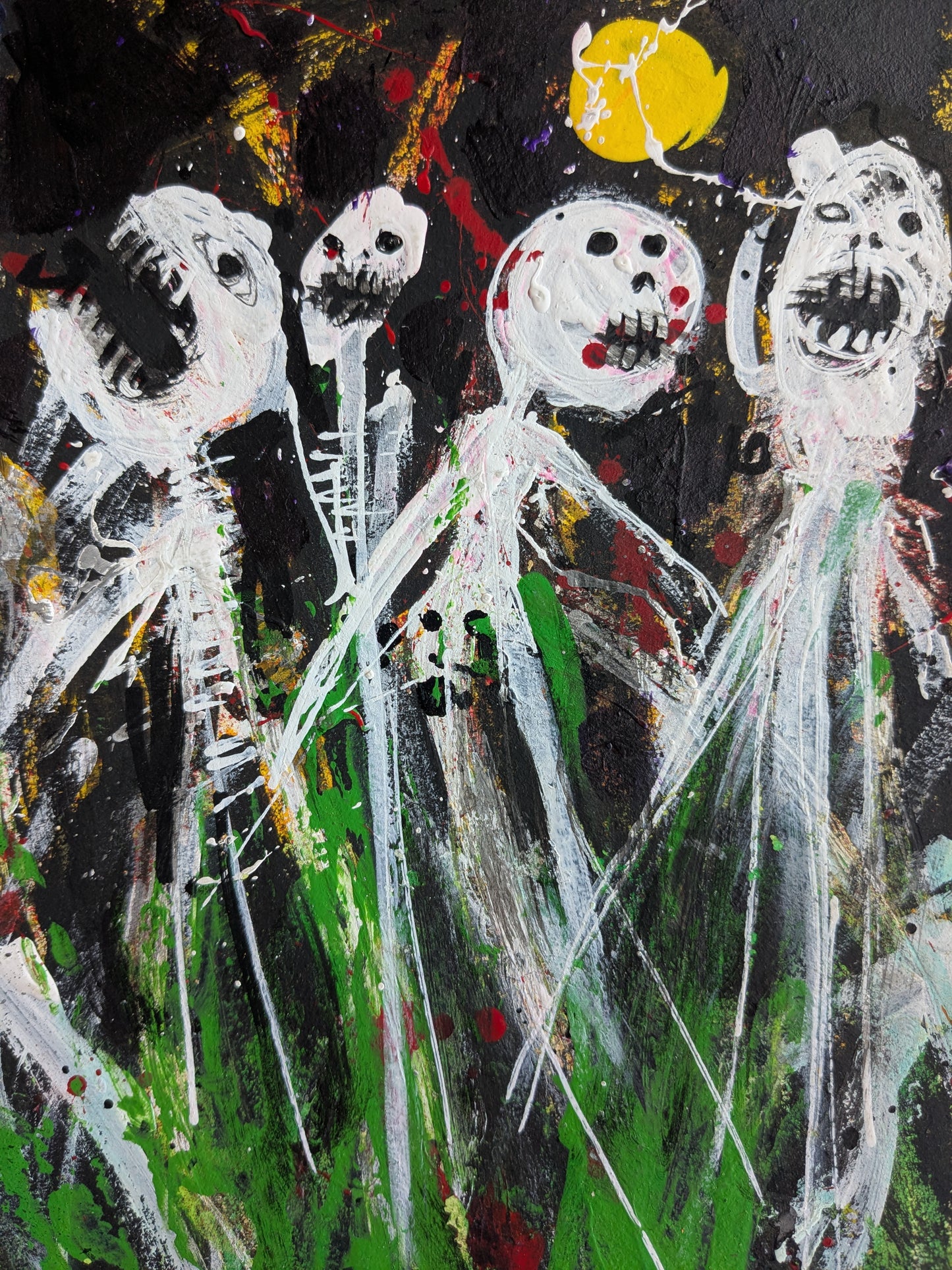 Dancing Figures Under the Moon