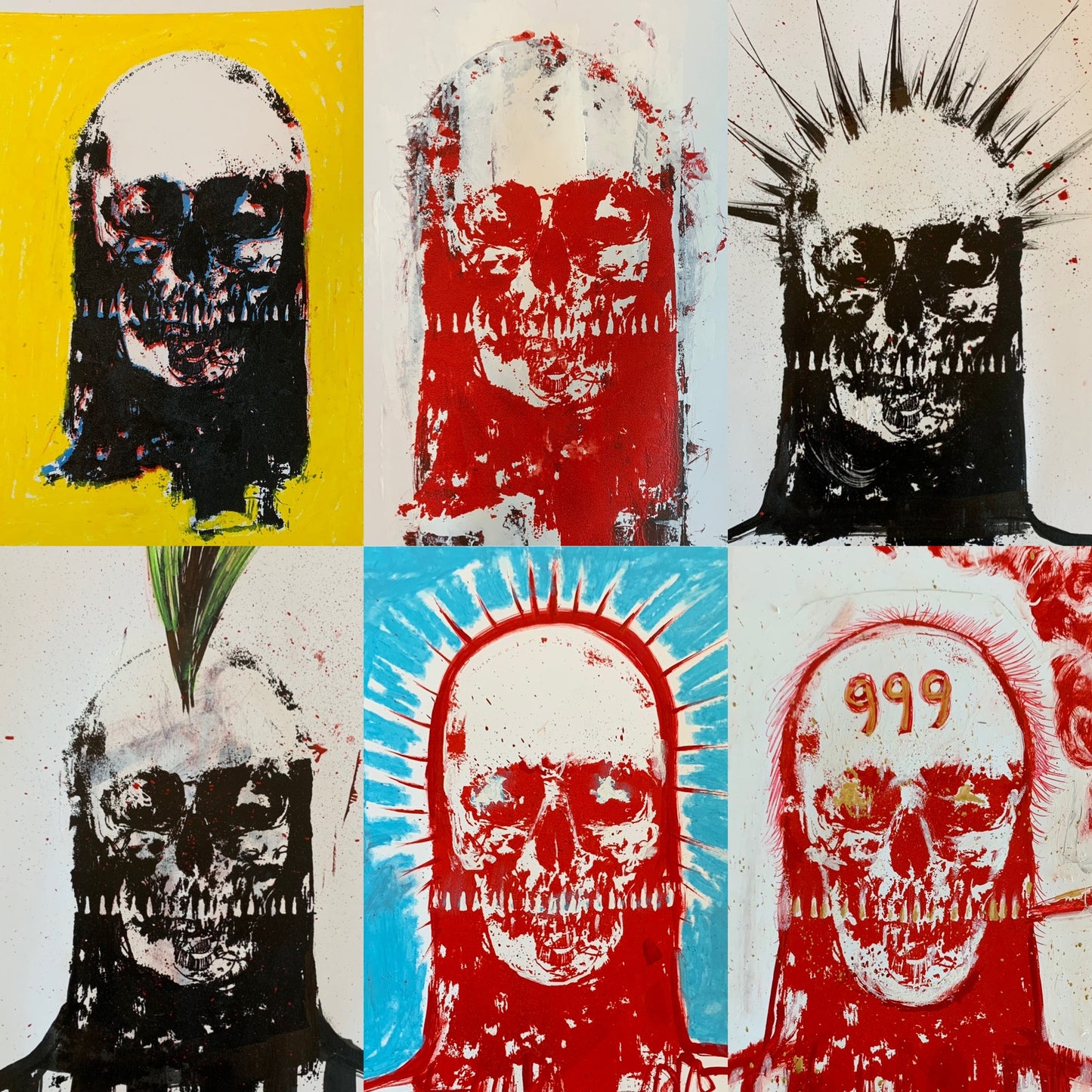 Embellished screen prints 1/1