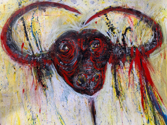 BULL III (LARGE ARTWORK) 24X18
